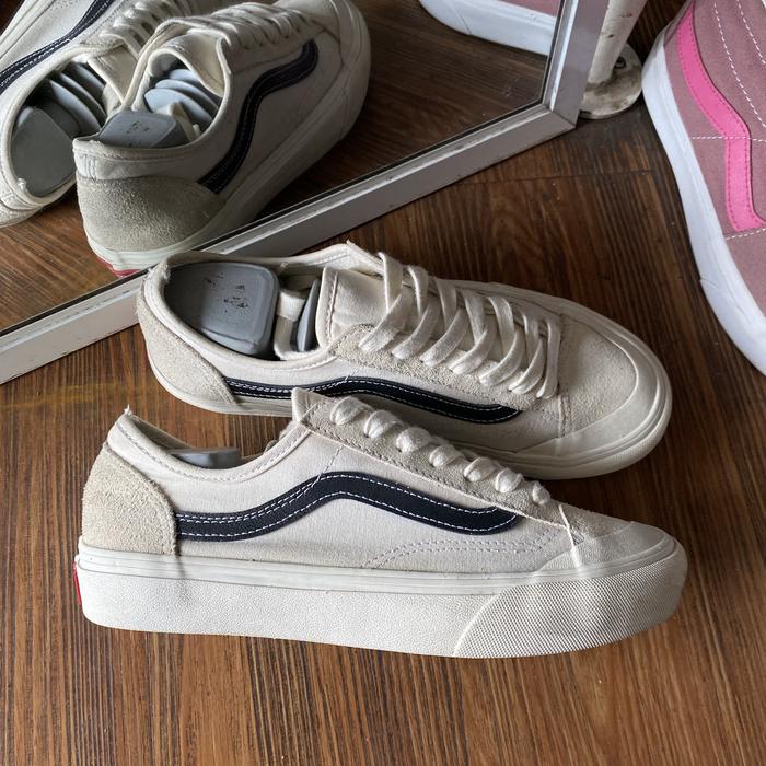 Vans oldskool style 36 white black casual original murah - sneakers second market