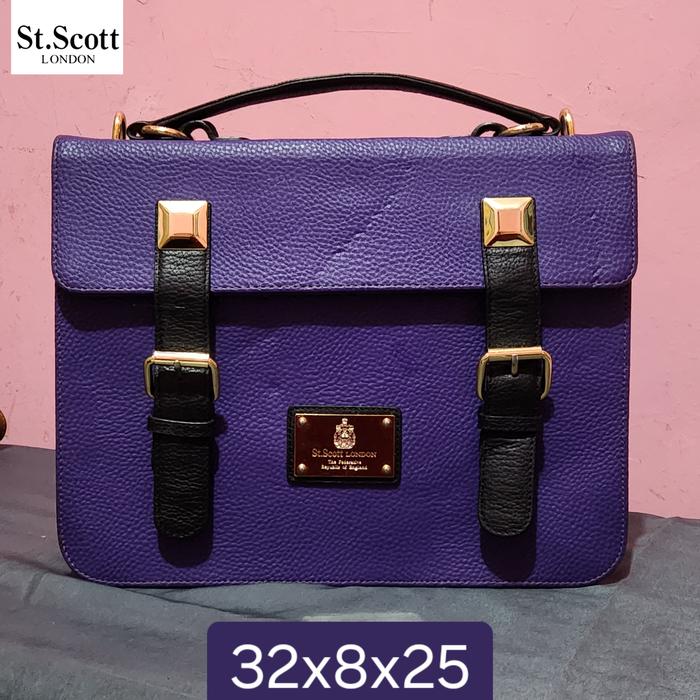 Preloved St SCOTT LONDON Tas Kantor/Kerja/Sekolah Wanita Messenger/Satchel ala Cambridge 10inch Kuli
