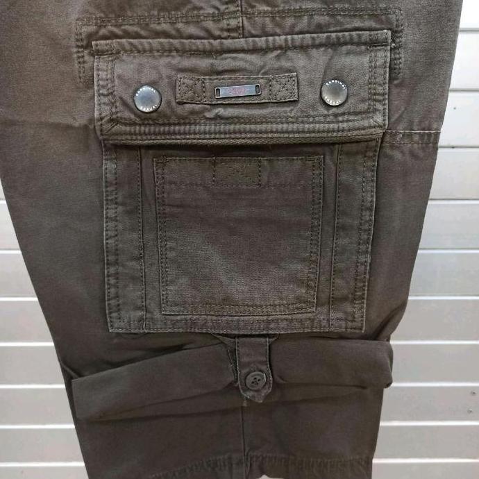 Celana CARDINAL Katun Celana Cargo 7/8 Dibawah Lutut EBW166 Kantong Nyaman Pria Fit Panjang Terbaik 