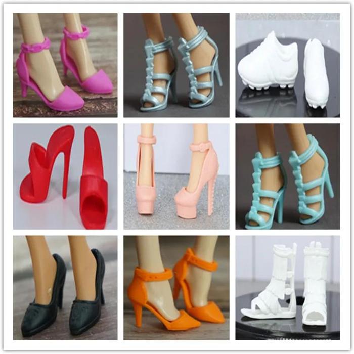 Quality 1/6 Doll Shoes High Heels Super Model FR Body Figure Doll Sandals Original Doll Casual Shoes