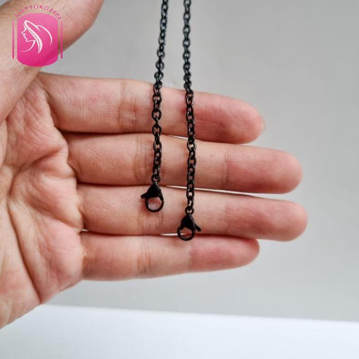 Zafa Strap Kalung Masker Titanium Pria Wanita Model Rantai Anti Karat - Strap Zuko Berkualitas