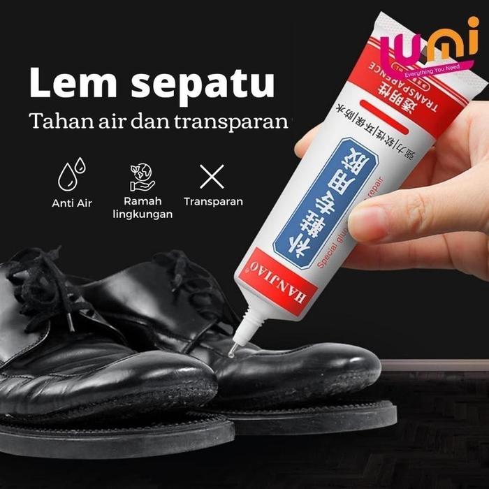 Lem sepatu hanjiao super kuat waterproof tahan air cepat kering perekat lengket setan kerajinan kuli
