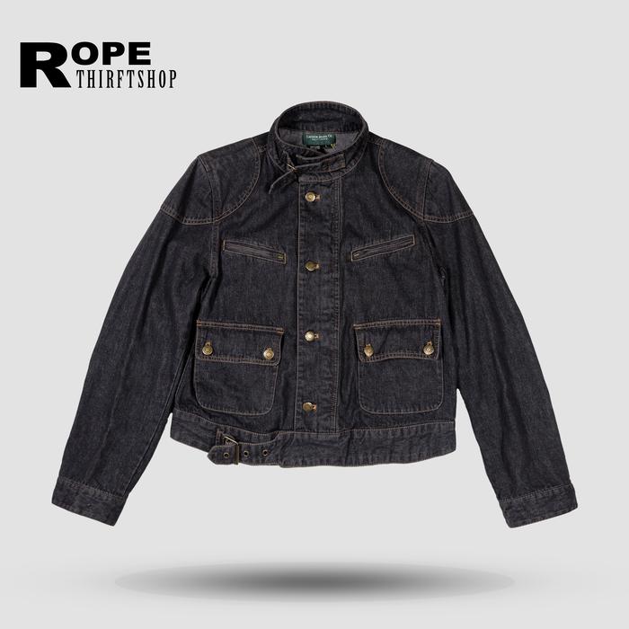 Jacket Denim Biker vintage RALPH LAUREN 650 Madison Ave NY 10022