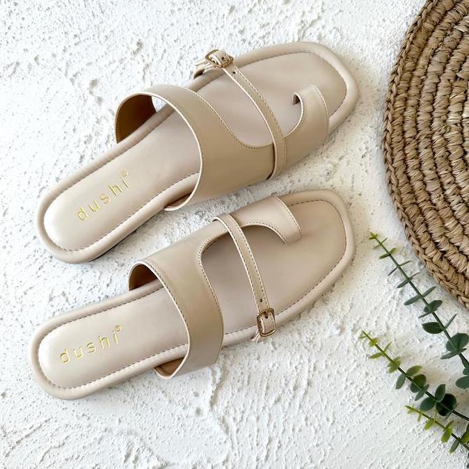Gemmie Rubi Sandal Wanita Flat Teplek - Sendal Selop - Shoes