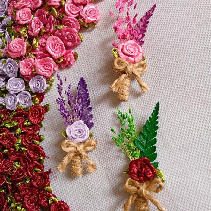Corsage Wedding/Pin Jas Pengantin/Bross Bunga Kering