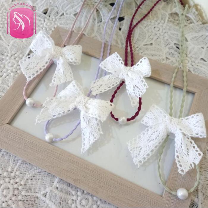 NELAFA STRAP MASKER HIJAB 2IN1 - KONEKTOR MASKER PITA - STRAP MASKER PITA RENDA LACE - KONEKTOR MASK