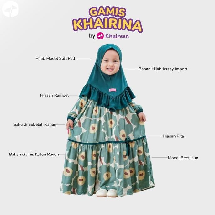 KHAIREEN Gamis Khairina (Etalase 2) Gamis Anak Gamis Anak Rayon Motif Gamis Bayi Balita Gamis Aqiqah