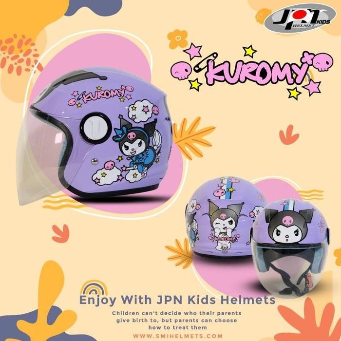 Helm Anak JPN KIDS kuromi, Labubu, cinamoroll