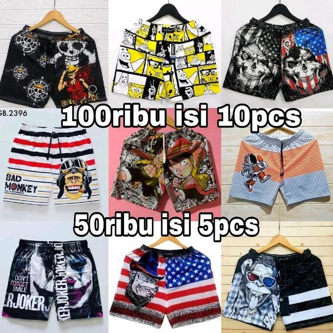 Celana Celana Boxer Distro Santai Viral 100k Dapat 10pcs Bisa dipakai Pria & Wanita Terbaru 100% ori