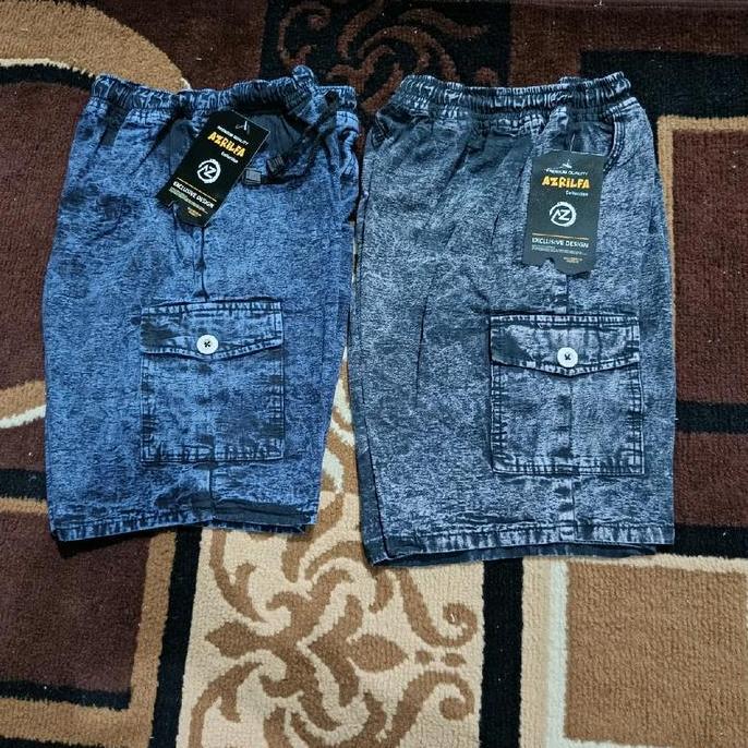 Celana 100 ribu 3 pcs .celana pendek jeans pria premium Harian Biru Panjang Shorts Hitam Nyaman Boxe