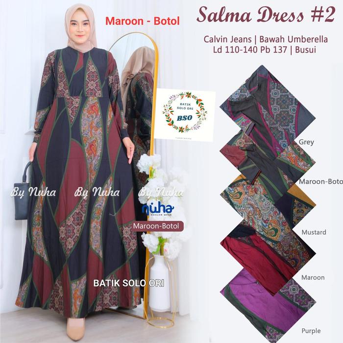 Gamis Busui Syari Salma Dress CalvinJeans Melar Super Jumbo. Gamis Busui CalvinJeans Melar Jumbo Ade
