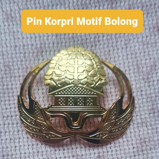 Terbaru Pin Lambang Korpri Asn Pns Magnet Dan Peniti Bahan Kuningan Bolong Sepuh Emas Gold 3.5Mm