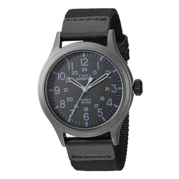 Jam Timex TW4B14200, Men's "Expedition" Black Fabric Original full black Watch