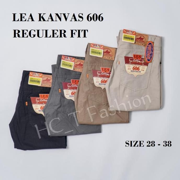 Celana CELANA PANJANG PRIA STANDAR REGULAR LEA 606 BAHAN KATUN KANVAS NON STREACH TERBARU New 100% o
