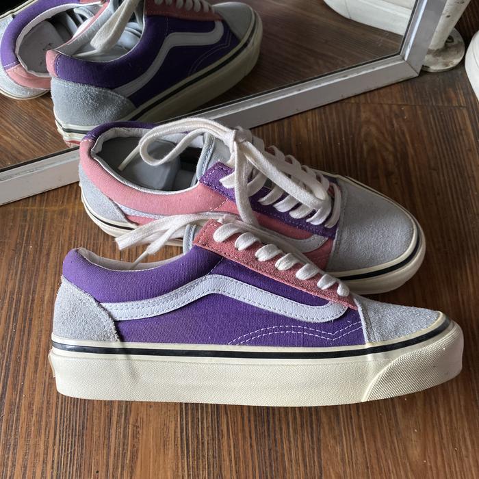 Vans oldskool dx anaheim pastel multicolor wmns original murah - sneakers second market