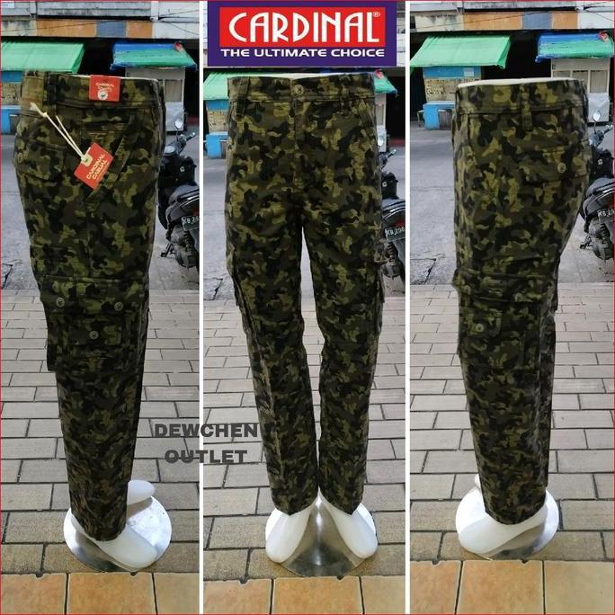 Celana CELANA PANJANG CARDINAL CARGO LORENG UKURAN 27-38 WARNA COKLAT REDISH & HIJAU OLIVE TYPE REGU