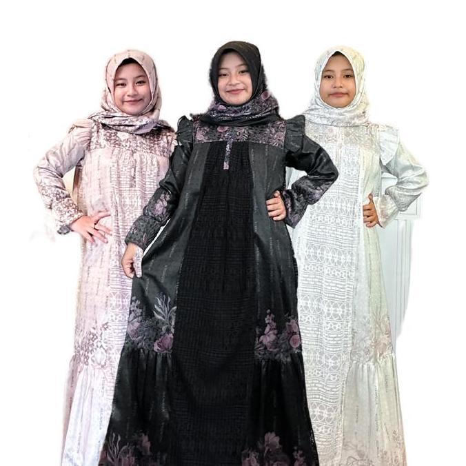 Claudia Kids Alcavella Semua Warna | Dress Muslim | Original katun nyaman silk simple crinkle brande