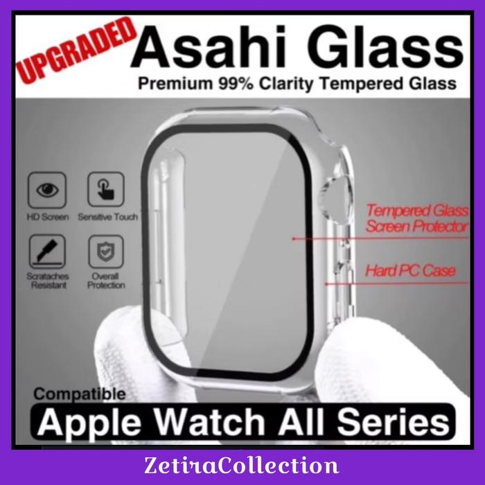 Appel Watch Bumper Case ASAHI Tempered Glass Compatible Appel Watch ALL SERIES