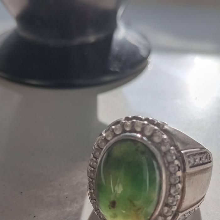Cincin Perak Natural Batu Ijo Garut Cikolak