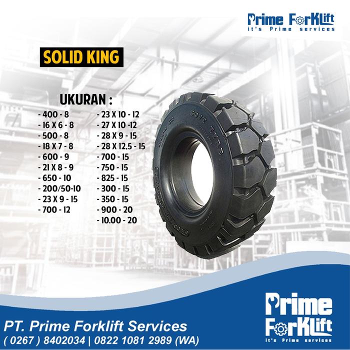 BAN FORKLIFT MATI SOLIDKING BAN FORKLIFT MURAH