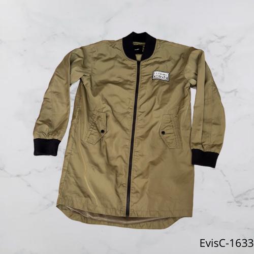 Jaket Casual Varsity Bomber Motoran Satin Evisu Warna Olive