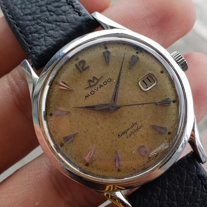 Movado Kingmatic Calendar Switzerland jam tangan pria Analog