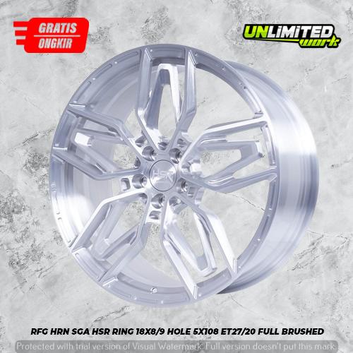 Velg Mobil Pcd 5X108 Forged HSR RFG HRN SGA Ford Focus Omoda5 R18 - FULL BRUSHED