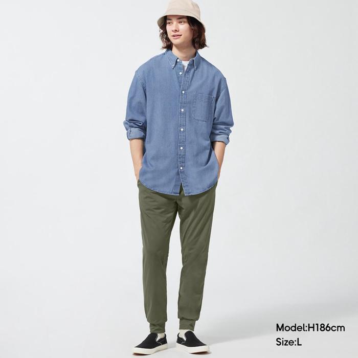 Celana pria jogger stretch mens dry GU by uniqlo
