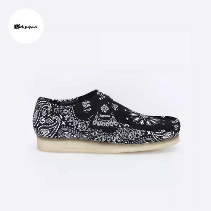 SUPREME x CLARKS Originals Wallabee Bandana Black Eur42