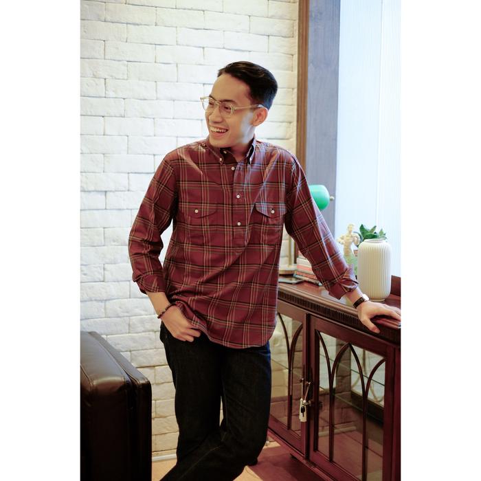 Forest Hill Popover Shirt - Brick Red