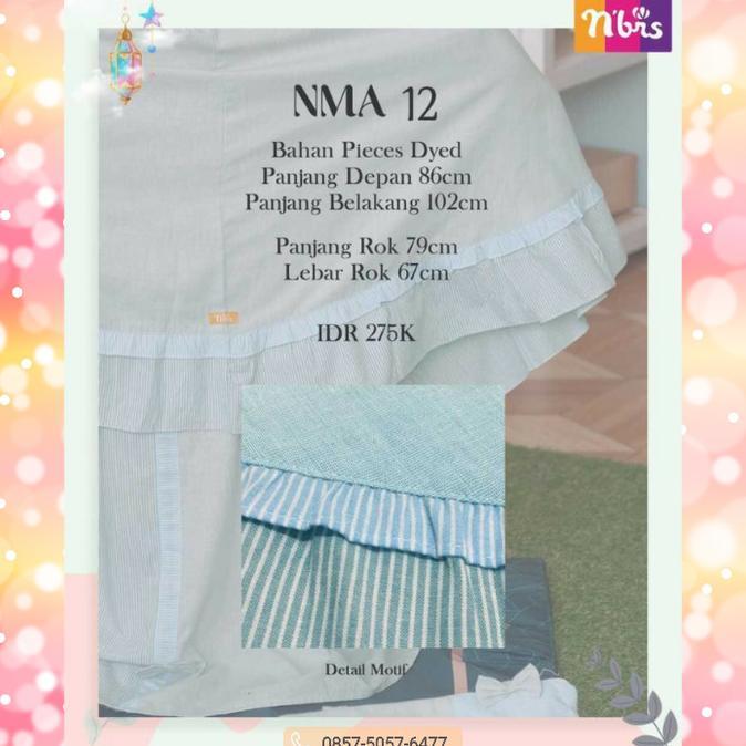Nibras Mukena Anak Nma 12 Warna Putih Bahan Katun Couple Ibu Anak Adem