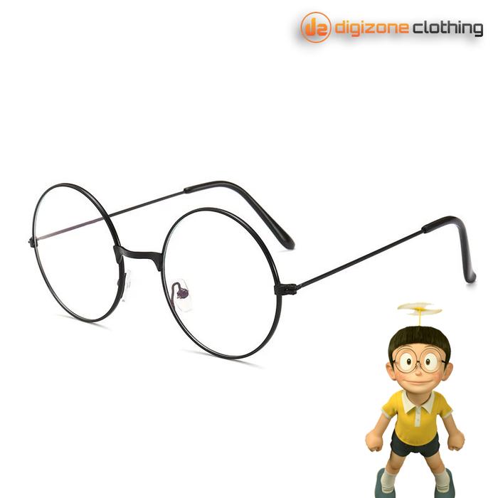 Kacamata Cosplay Anime Doraemon Nobita Nobi Hitam Bulat