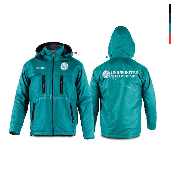 JAKET MAHASISWA UNS UNIVERSITAS SEBELAS MARET CUSTOM CLIMBER WINDBREAKERS PARASUT ALMAMATER KAMPUS