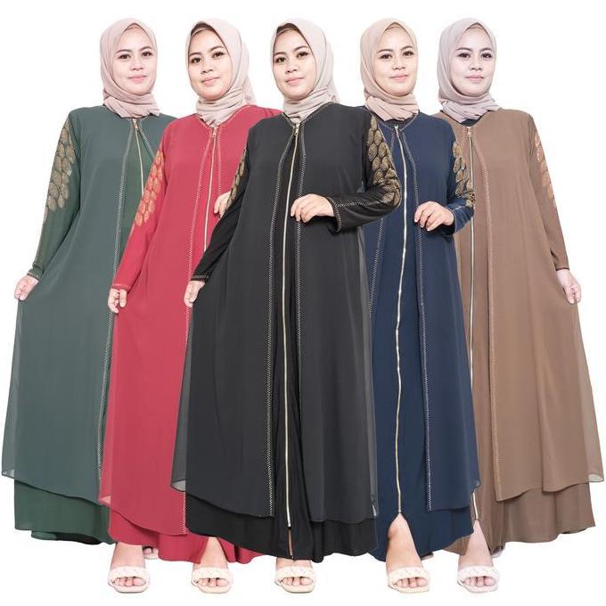 Comera Fashion - Abaya Turkey 409 Gamis Muslim Wanita Remaja Hitam Payet Original Premium Mewah