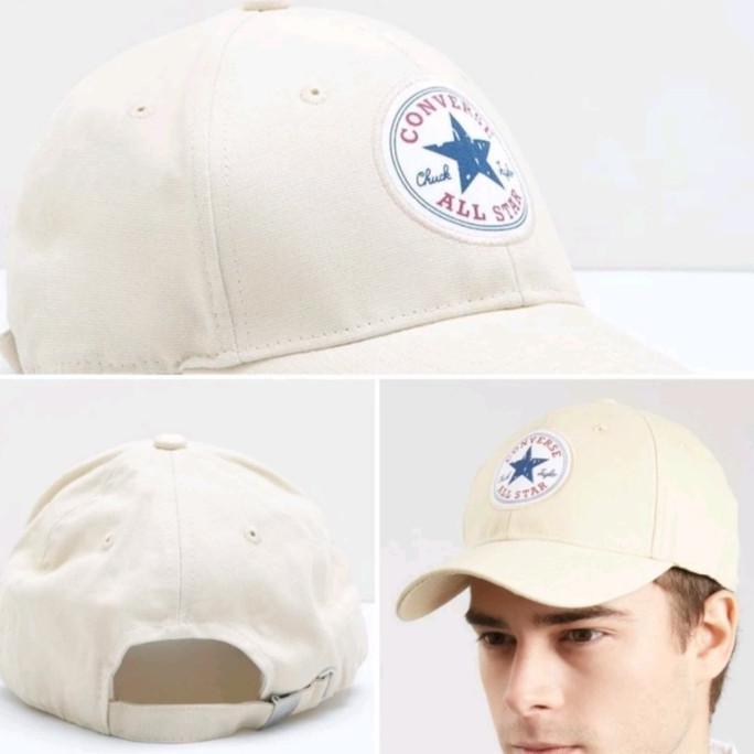 baru !!! Topi / Caps Converse Canvas Chuck Taylor Reguler Patch Basic Unisex All Size murah