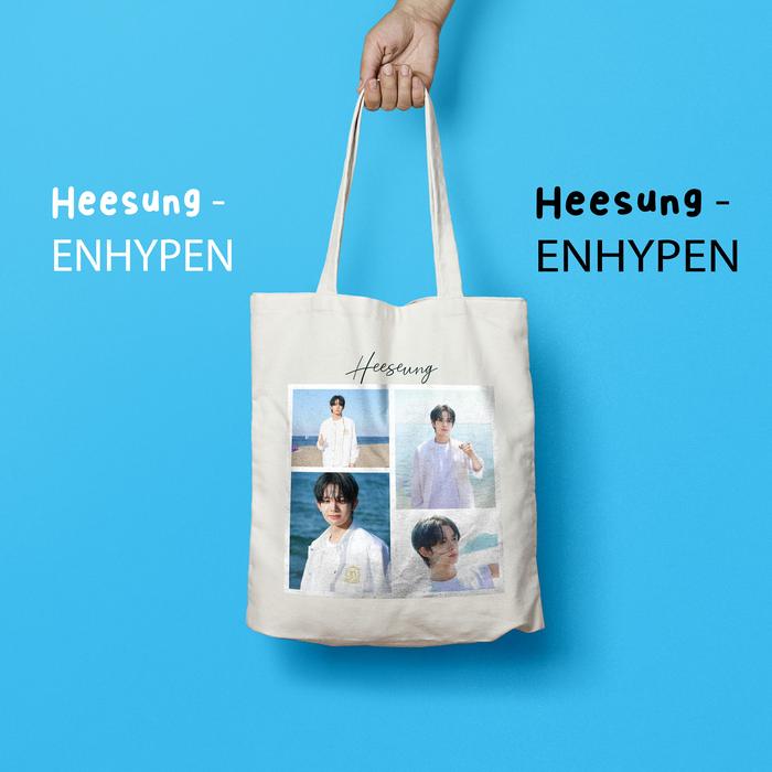 [PAKET SET] [HEESUNG] I TOTEBAG ENHYPEN MURAH I TAS KOREA STYLE I TAS ENHYPEN FANMADE FANKIT I TOTEB