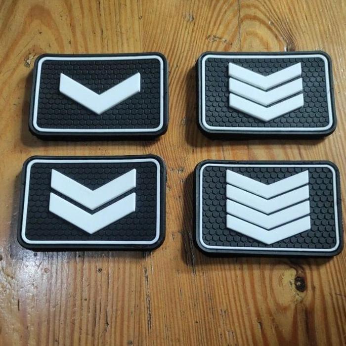 Termurah Patch Rubber/emblem karet pangkat Bripda, Briptu dan Bripka Satuan Ready