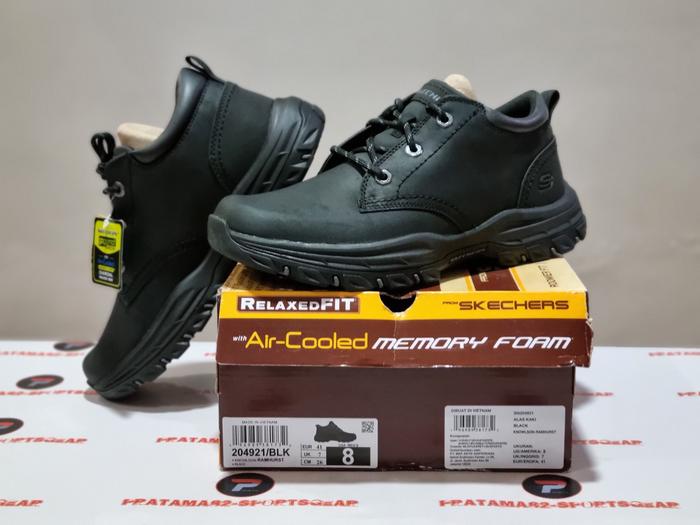 SIZE 41 (26 CM) - ORIGINAL ASLI SKECHERS RELAXED FIT KNOWLSON RAMHURST BOOTS OUTDOOR LEATHER WORKING
