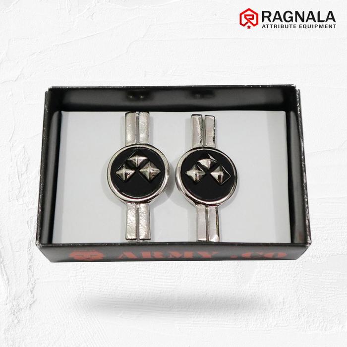 Termurah Pangkat PNS POLRI Golongan 2C Silver Premium Paku / Magnet Ready