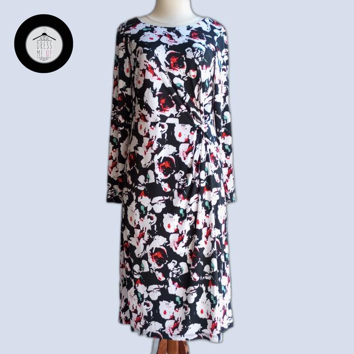 CJ Banks midi dress long sleeves bahan ITY size 4