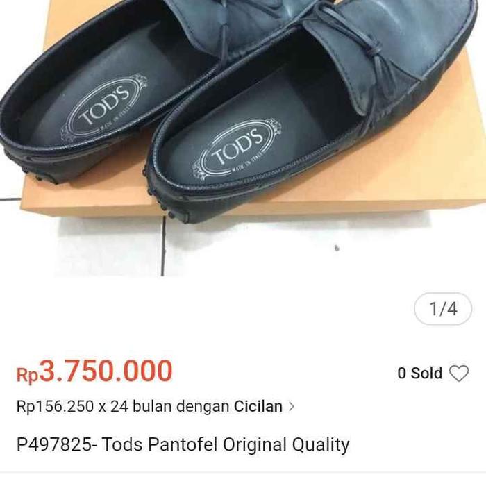 sepatu pria merk TODS  made in italy ,kondisi bekas terawat ? bahan kulit asli ,