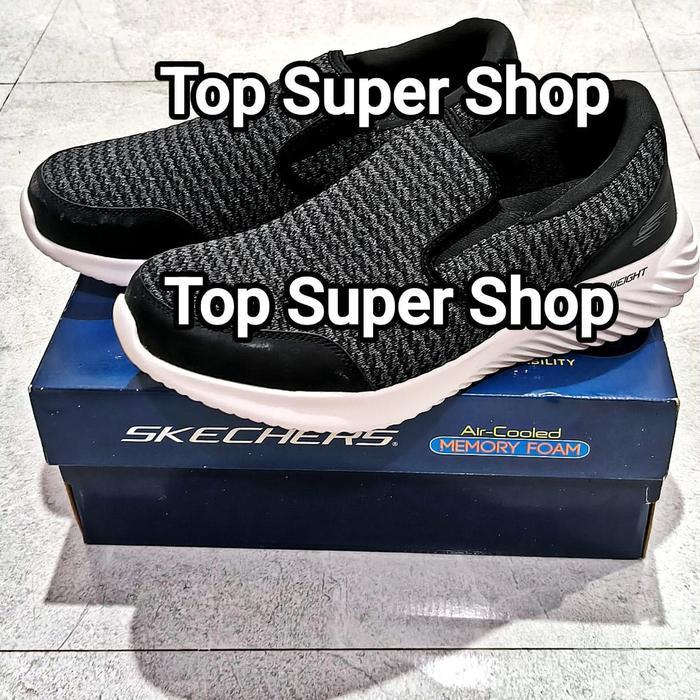Sepatu Skechers Pria Slip On Comfort Air Cooled Memory Foam Hitam - Sepatu Skechers Original