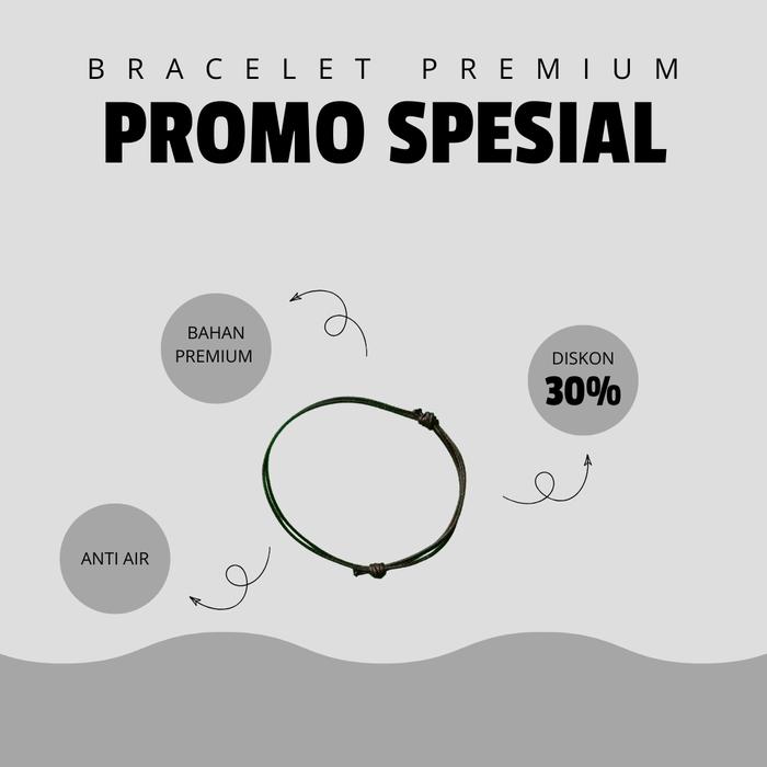 bracelet premium waterproof dark coklat