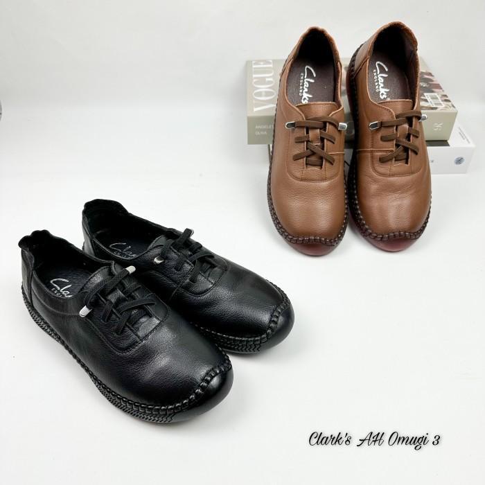 Sepatu Kulit Wanita Clarks Omugi 3 100% Kulit Asli (Best Seller 2023)
