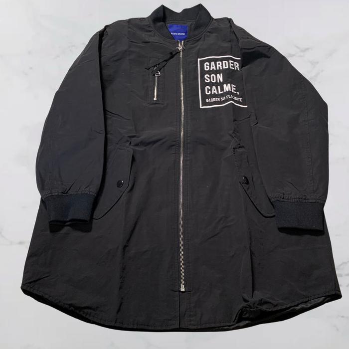 Jaket Bomber Boxy Motoran Frank Stone Warna Black