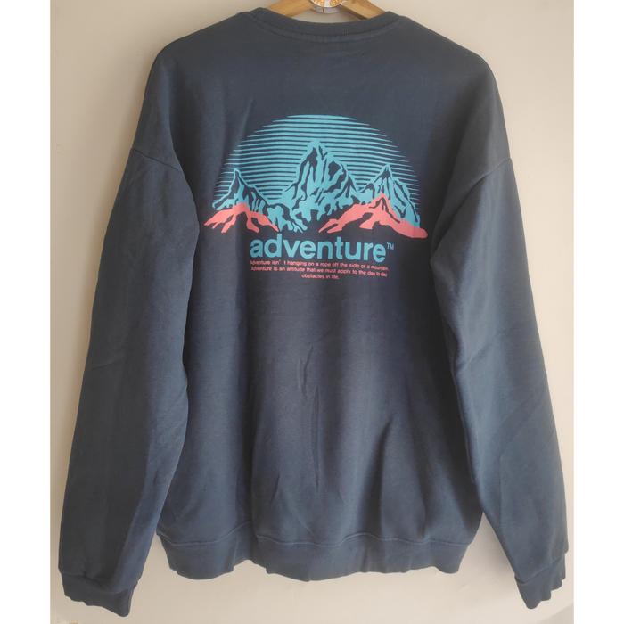 FLUKE Crewneck Adventure Sweatshirt Font Pigment CN Original Navy