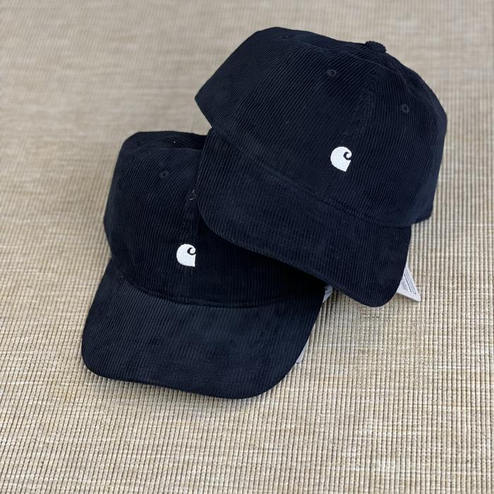 CARHARTT HARLEM CORDUROY CAP BLACK