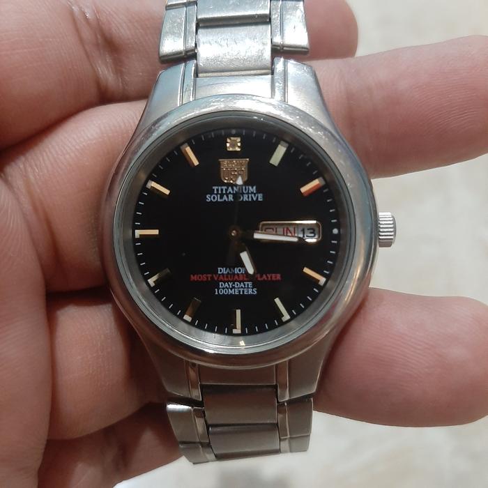 Jam Tangan Elgin USA MVP Titanium Treasure Date Days Very Rare Original Murah Obat ganteng