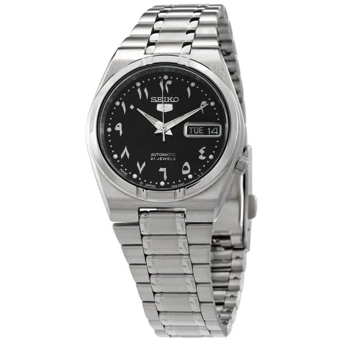 Seiko 5 Automatic japan Black Arabic Dial Stainless Steel Men's SNK063J5