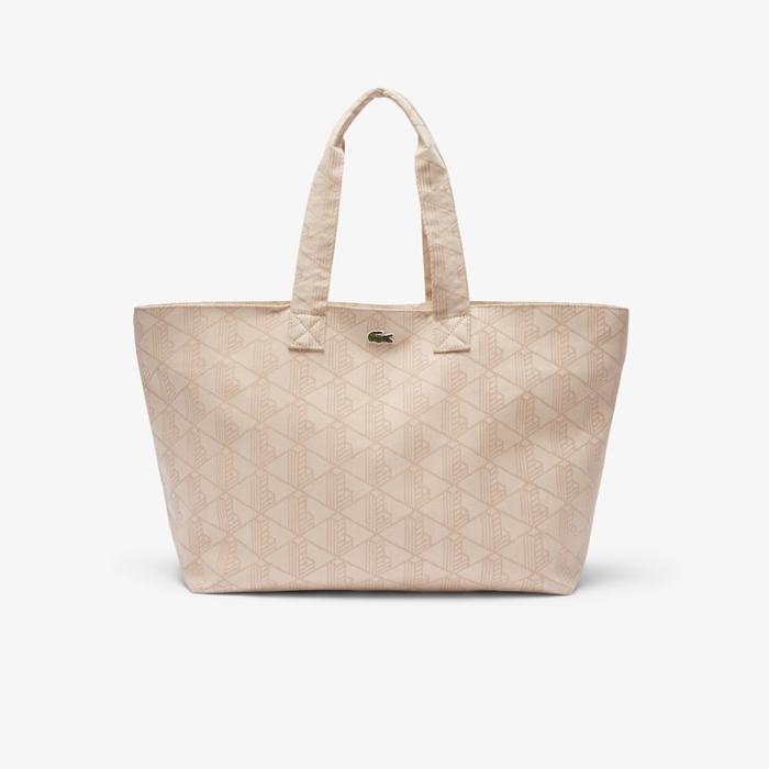 Lacoste Unisex XXL Summer Pack Jacquard Motif Tote Bag Laptop 15 inch